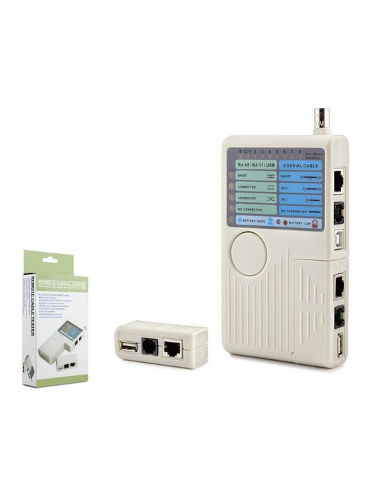 4 IN 1 NETWORK CABLE TESTER RJ45/RJ11/RJ12 /USB/BNC LAN CABLE TESTER