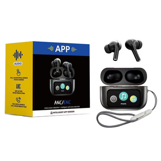 A9 PRO APP ANC/ENC DISPLAY TOUCH CONTROL BT 5.4 Wireless EARBUDS WITH ZWSVIBE