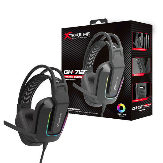 XTRIKE ME GH712 RGB GAMING HEADSET WITH NOISE REDUCTION MICROPHONE WHITE